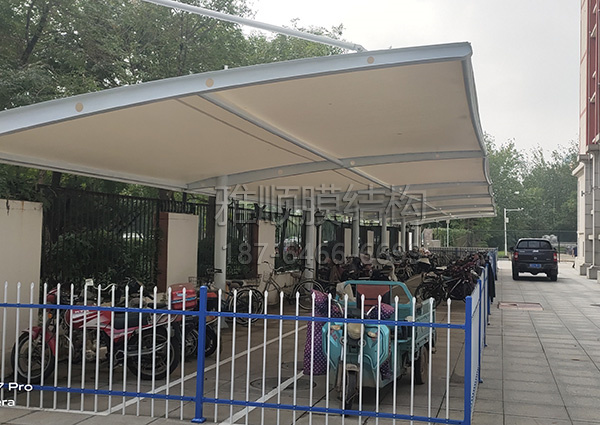 膜結構電動車、自行車棚